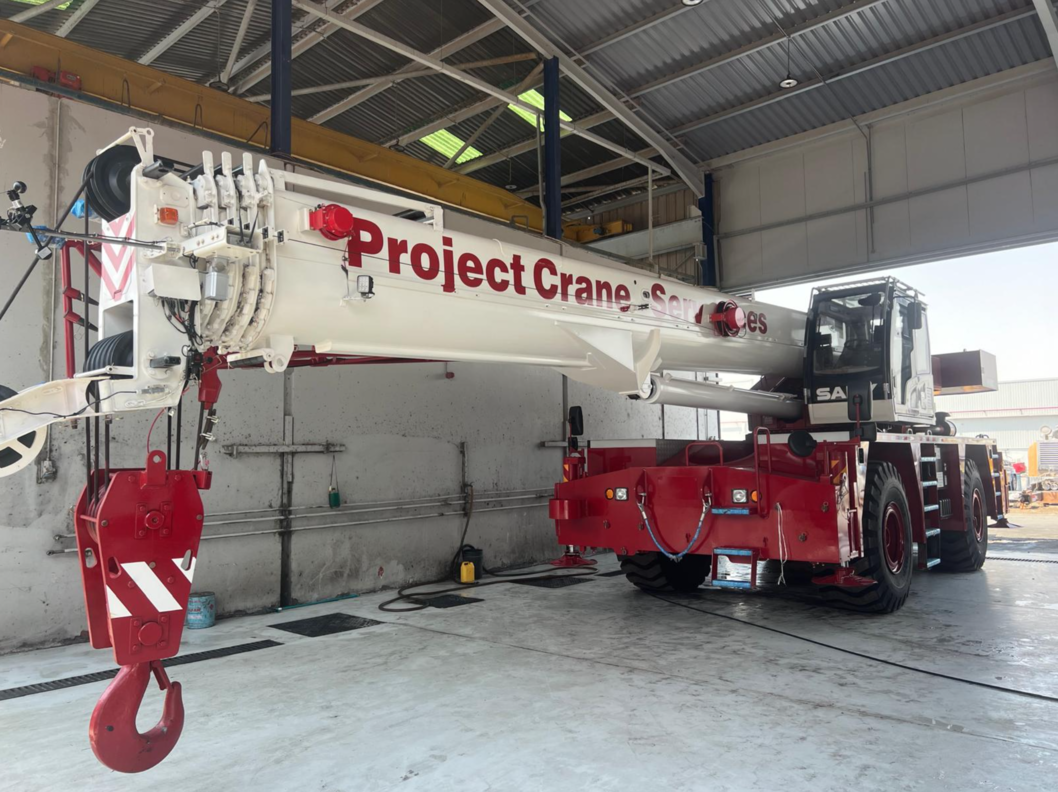 Crane in maintenance facility